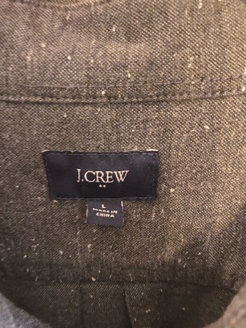 J. Crew Men’s Charcoal Speckled Button-Down Shirt